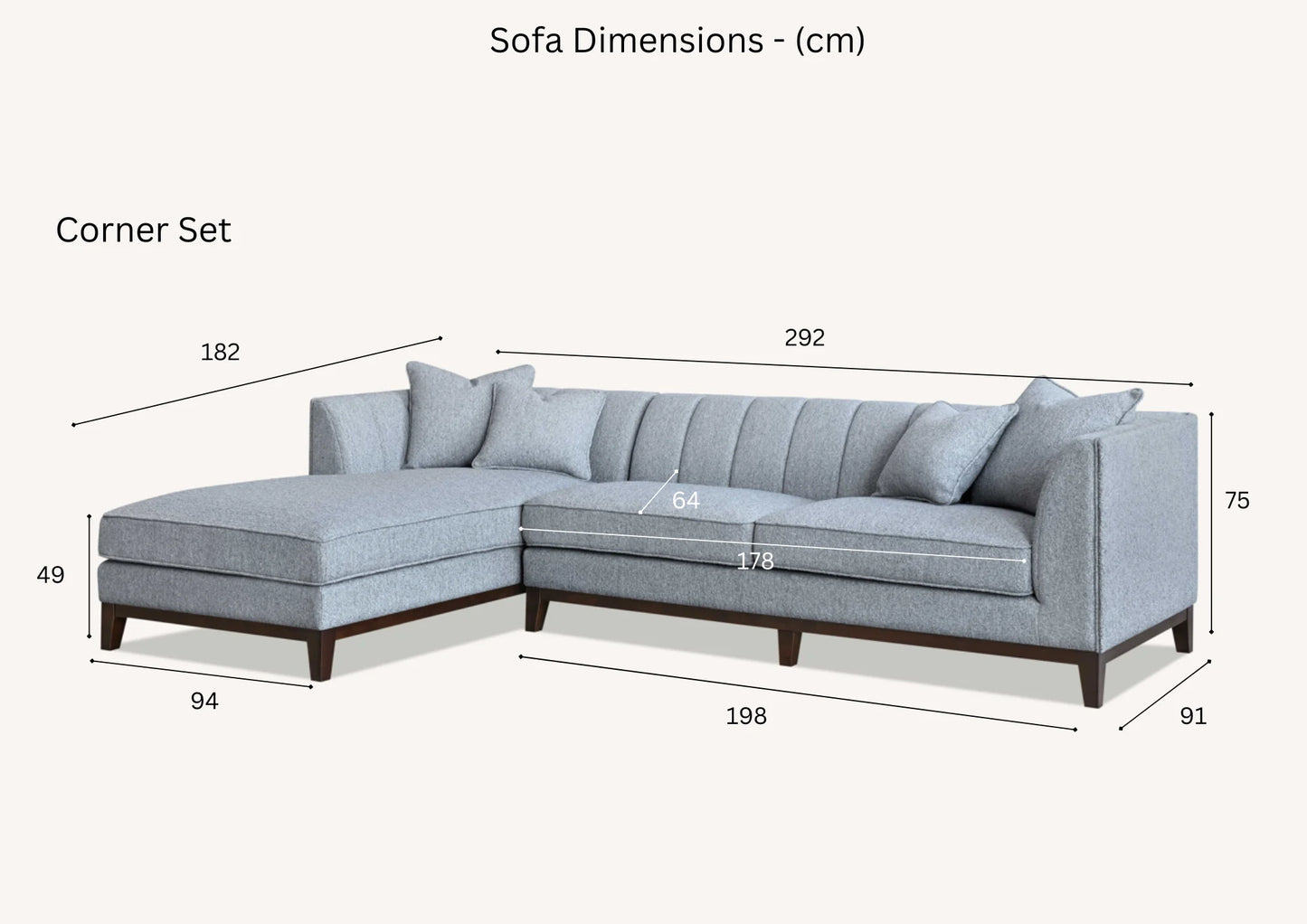 Lunara Delfiné Sofa - Left Hand Corner (Boucle)