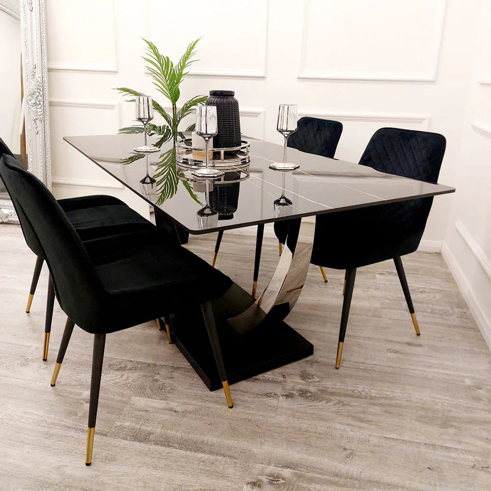 The Eclipse Dining Set - With 4 Luna Chairs