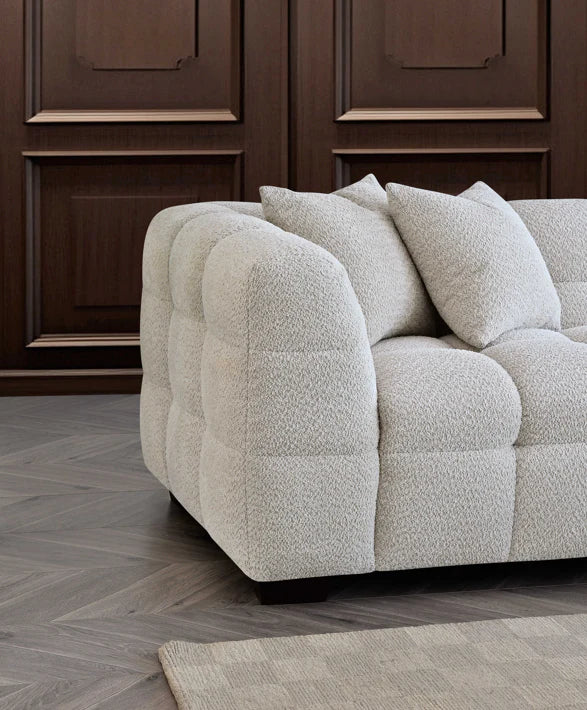 Tribeca Sofa – Right Hand Corner in Oatmeal Boucle