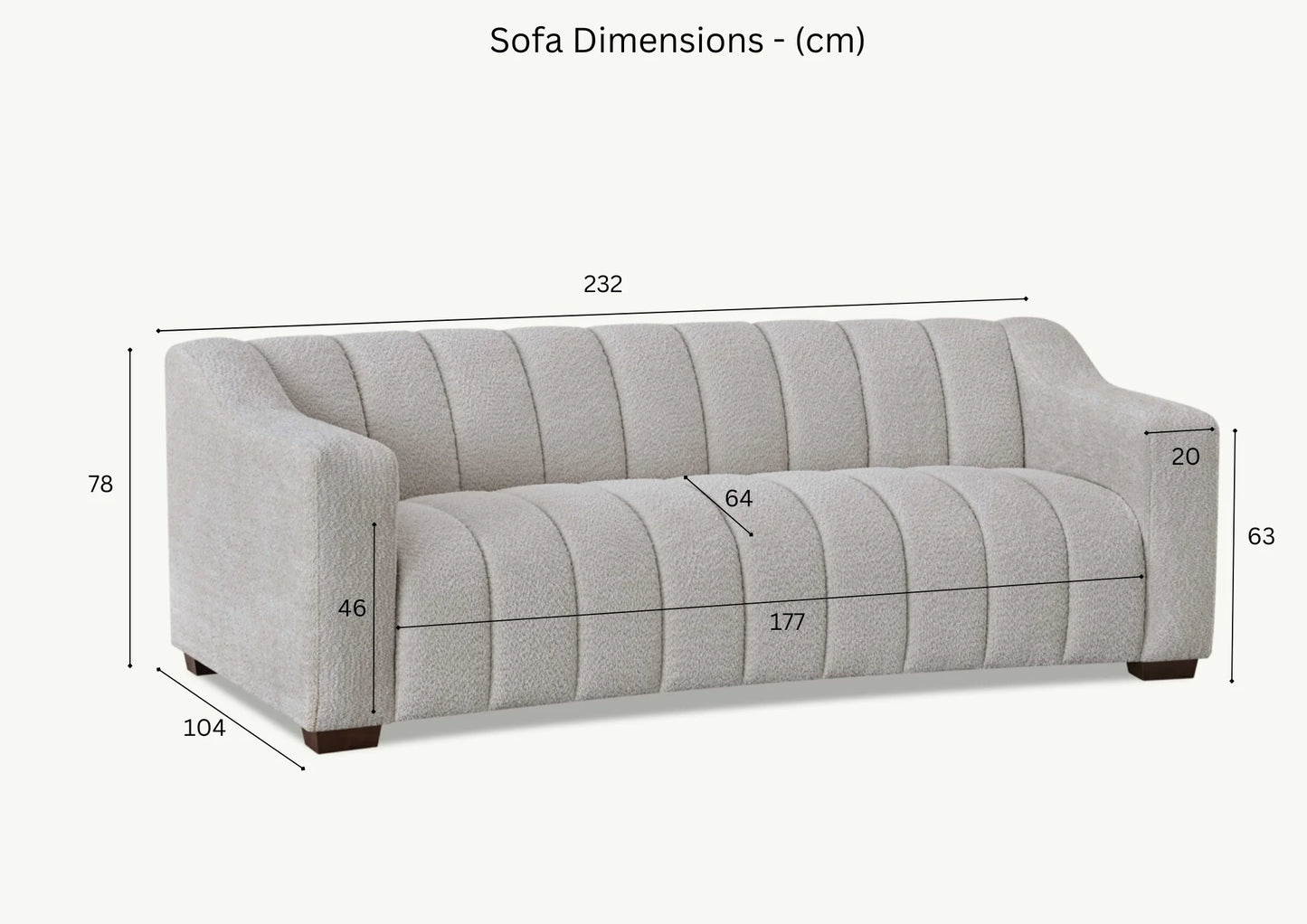 The Lunara Solace Sofa - 3 Seater