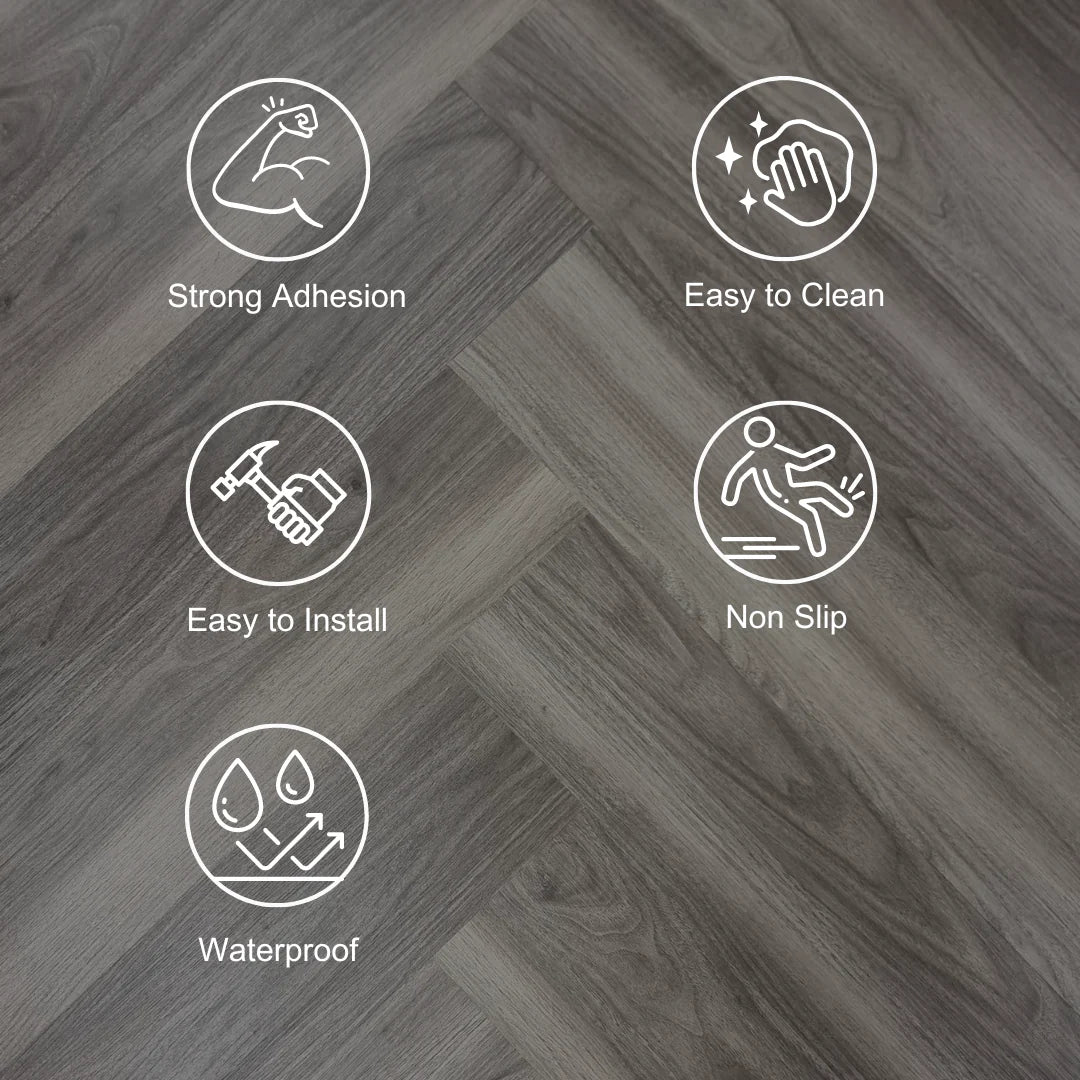 LuxeGrip Self-Adhesive Vinyl Plank Flooring – 36pc Pack